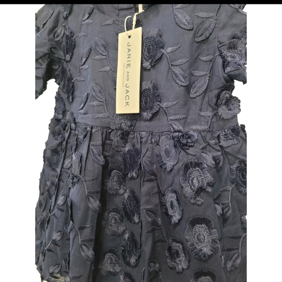 Janie and Jack Navy Floral Dress NWT - Picture 3 of 5